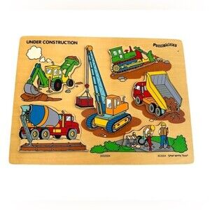 Small World Toys Wood Under Construction Sound Puzzle